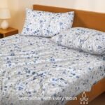 RUVANTI 100% Cotton Sheets – Queen Size Percale Bedding, Cooling & Breathable Floral Design, Durable with a Crisp, Soft & Comfortable Feel, 16" Deep Pocket, 4-Piece Set, Sweet Pea : Home & Kitchen - Image 3