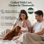 Cloud Scape Linen 100% Egyptian Cotton Sheets King Size, 4 Pieces Breathable and Naturally Cooling Bedding Set, Long-Staple Cotton for Lasting Softness, Deep Pocket Fitted up to 16” King Sheet, Taupe : Home & Kitchen - Image 5