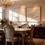 Artists' Handicraft, 3D Large Hand Painted Abstract Wall Art, Fabric Textured Artwork, Luxury Boho Modern Beige Wall Decor for Living Room Bedroom Hallway Office, Landscape, 30x30Inches x 2pcs: Posters & Prints - Image 2