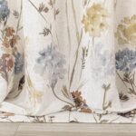 MYSKY HOME Floral Linen Curtains 84 inch Length 2 Panels Set Spring Flower Patterned Semi Sheer Light Filtering Privacy Farmhouse Grommet Drapes for Living/Dining Room, Yellow, W52 x L84, Pack-2 : Home & Kitchen - Image 4