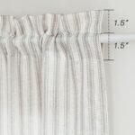 Door Curtains for Front Door Glass Window,Striped Sheer Linen 40 Inch Short Curtains for Small Windows,Farmhouse Ticking Stripe Print Privacy Curtains 25x40 in Length,Taupe : Home & Kitchen - Image 5