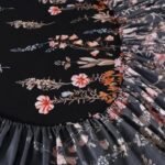 MAG 3pcs Black Floral Queen Bed Sheet,Microfiber Flower Bedding Sheet Set,Boho Bedding Sheet Set with 1 Fitted Sheet and 2 Pillowcases,14 Inches Deep (Black, Queen) : Home & Kitchen - Image 8