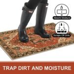 Collive Washable Indoor Door Mat, Non Slip Retro Entryway Rug 20" x 32" Doormat Quick Absorbent Entrance Rug Distressed Front Door Mat, Welcome Mats Floor Mat Doormats for Kitchen Home Patio : Patio, Lawn & Garden - Image 3