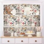 Jeweluck Floral Wallpaper Peel and Stick Vintage Floral Contact Paper Peel and Stick 16.9”x118.1” Poppy Flower Wallpaper Boho Leaf Removable Self Adhesive Wall Paper for Cabinets Bedroom Decorative - - Image 8