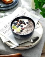 S&Q'S CERAMICS Cereal Bowls - 36 Ounce, Japanese Noodle Bowl Set, Ceramic Bowls for Kitchen, Breakfast, Oatmeal, Microwave and Dishwasher Safe, [Set of 4], Dark Blue : Home & Kitchen - Image 7