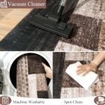 QDUIDU Modern Geometric Patchwork Indoor Area Rug for Living Room, Chocolate 6'x 9' Large Rug Rockwood Collection Hardwood Floors Decor for Bedroom, Brown Throw Carpet for Office Entryway Dining Room : Home & Kitchen - Image 8