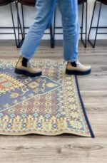 Mad Mats Traditional Outdoor Rug, Reversible Plastic Mat (4' x 6', Oriental Turkish - Plum) : Patio, Lawn & Garden - Image 3