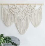 Achart Macrame Wall Hanging Large- Boho Wall Decor- large wall art- Wall Decor Living Room- Macrame Tapestry Boho Decor for Bedroom (Beige-Fringe) : Home & Kitchen - Image 4