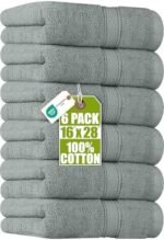 Utopia Towels 6 Pack Premium Hand Towels Set, 16 by 28 inches, 100% Ring Spun Cotton, Ultra Soft and Highly Absorbent 600GSM Towels for Bathroom, Gym, Shower, Hotel, and Spa, Cool Grey : Home & Kitchen