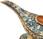 AVESON Classic Vintage Aladdin Magic Genie Costume Lamp Home Table Decoration & Gift, Golden Blue : Home & Kitchen - Image 7
