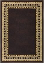 Antep Rugs Alfombras Modern Bordered 8x10 Non-Skid (Non-Slip) Low Profile Pile Rubber Backing Indoor Area Rugs (Brown Beige, 7'10" x 10') : Home & Kitchen - Image 3