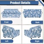 BoSofMIT Stretch Sofa Slipcover Set for 3 Cushion Couch Sofa — Floral Print Couch Cover, Pet and Child-Friendly Furniture Sofa Covers,with Elastic Bottom : Home & Kitchen - Image 4