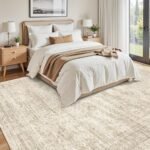 Soalmost Washable Area Rug 8x10, Large Soft Rugs for Living Room Vintage Beige Carpet 8x10 Area Rugs for Bedroom Dining Room Non-Slip Stain Resistant Under Table Rug : Home & Kitchen - Image 8