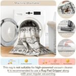 BESTSWEETIE 8x10 Area Rugs for Living Room Washable Moroccan Farmhouse Neutral Geometric Low Pile Non-Slip Soft Print Pattern Rug for Bedroom Kitchen Dining Room Entryway Black/Brown : Home & Kitchen - Image 5