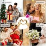 Small Heart Hands Sculpture Decor for Living Room Bedroom Bookshelf Coffe Table and Office Display, Love Finger Statue Modern Aesthetic Home Decor, Unique Gift for Wedding Christmas Birthday (Gold) : Home & Kitchen - Image 7