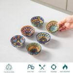 | vancasso SIMI 2.7 Oz Ceramic Dipping Bowls Sets of 6, Bohemian Small Bowls for Sauce, 3 Inch Mini Appetizer Plates for Soy Sauce, Sushi, Condiments & Side Dishes, Microwave & Dishwasher Safe Side Dishes - Image 3