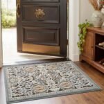 LUMI Indoor Door Mat for Entrance 17x30, Luxury Front Doormat with Non-Slip Latex Rubber Backing, Soft Washable Dirt Trapper, Flower Whipser (Folded Package) : Patio, Lawn & Garden - Image 6