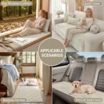 CYCMACO Fuzzy Pet Couch Covers for Dogs Washable, Non Slip Couch Covers for 2 Cushion Couch Pet Friendly, Thick Soft Loveseat Covers, Dog Couch Cover Protector Couches Mat (27.6" X 59", Beige) : Home & Kitchen - Image 7