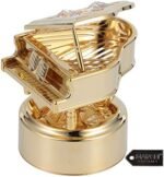 Matashi 24K Gold Plated Swan Lake Piano Music Box – Crystal Studded Figurine – Beautiful Home & Office Décor – Ideal Christmas, Valentine’s for Her : Home & Kitchen - Image 3