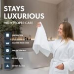 Luxury White Hand Towels - Soft 100% Turkish Cotton | Highly Absorbent Hotel spa Bathroom Towel Collection | 16x30 Inch | Set of 6 : Home & Kitchen - Image 5