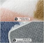 PureCozy Checkered Rug 8x10 for Living Room, Modern Rainbow Shag Rug Washable Non-Slip Large Area Rug Super Soft Indoor Fuzzy Carpet Fluffy Rugs for Bedroom Home Aesthetic Decor : Home & Kitchen - Image 7