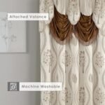 Elegant Comfort Luxurious Beautiful Curtain Panel Set with Attached Valance and Backing 54" X 84 inch (Set of 2), Beige : Home & Kitchen - Image 4