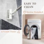 HOMFINE Washable Modern Area Rug - Geometric Style 5x7 Rugs for Living Room, Bedroom, Machine Washable Rug Soft Non Slip Non Shedding Area Rug - Grey, 5'x7' : Home & Kitchen - Image 6