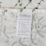 Zusbest Queen Sheet Set 100% Percale Cotton Green Floral Bed Sheet Set Yellow Flower & Green Leaves Botanical Pattern Printed on White Garden Luxury Crisp Soft Deep Pocket Fitted Sheet 17.5'' 4Pcs : Home & Kitchen - Image 8