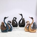 CECKQUE 2pcs Swan Statues Couple's Home Decorations for Living Room Decor and Accessories, Sculptures Home Decor for Coffee Table, Book Shelf Decor Accents (Blue) : Home & Kitchen - Image 9