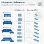 Nobildonna Chenille Couch Cover for Sofa Cover Washable Pet Scratch Couch Covers Tassel Sofa Slipcover for 2 Cushion Couch,Furniture Protector Blanket for Living Room,Camel Brown 71"x118" : Home & Kitchen - Image 9