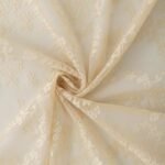 YJ YANJUN Beige Lace Curtains 63 inches Length 2 Panels Antique Chic Floral Sheer Curtains with Scalloped Edges Rod Pocket French Country Crochet Curtains for Bedroom Dining Room W52 X L63 : Home & Kitchen - Image 5