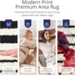 Abani Geometric Beige/Black Area Rug -5'3" x 7'6"- Modern 3D Lines Design - Deco Collection - Easy to Clean - Durable for High Traffic Areas -Living Room, Dining Room - Medium Pile : Home & Kitchen - Image 3