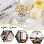 Arikyrist Crystal Gold Rose Bouquet Figurine with Round Vase, Glass Rose Flower Romantic Gifts for Women Mom on Christmas, Collectible Decoration Table Centerpiece for Home : Home & Kitchen - Image 4