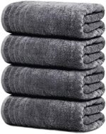 Tens Towels Pack of 4 Extra Large Bath Towels 30 x 60 Inches, 100% Cotton, Larger & Lighter Weight, Quicker to Dry, Super Soft and Absorbent, Perfect for Bathroom, Dark Grey : Home & Kitchen