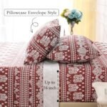 ChicView Queen Size Paisley Printed Sheet Set,4 Pieces Boho Style Breathable Soft Microfiber Bedsheets, Anti Pilling Deep Pockets Easy Care Bed Sheets, Red : Home & Kitchen - Image 3