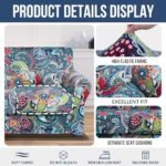 hyha Couch Cover, Loveseat Covers, Floral Pattern, Stretch, Printed, 3 Pieces, Sofa Slipcovers, for 2 Separate Cushion Couch Sofa, Washable Furniture Protector for Dogs(Loveseat, Paisley Floral) : Home & Kitchen - Image 4