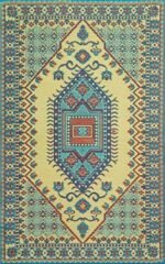 Mad Mats Traditional Outdoor Rug, Reversible Plastic Mat (4' x 6', Oriental Turkish - Plum) : Patio, Lawn & Garden