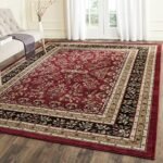 SAFAVIEH Area Rug 9x12 - Lyndhurst Collection - Large - Red & Black, Traditional Oriental Design, Non-Shedding & Easy to Clean, Ideal for Living Room, Bedroom, Dining Space (LNH331B) : Home & Kitchen