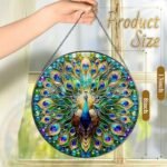 Stained Glass Window Hanging, LAOWEIKI 8'' Peacock Suncatcher, Stained Glass Ornament, Suncatchers for Windows Hanging, Window Decor, Outdoor or Indoor, Gifts for Women, Lovers, Couple, Friend, Bestie : Patio, Lawn & Garden - Image 4