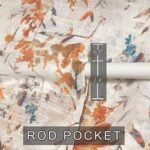 SUOUO Boho Burnt Orange Floral Semi Sheer Curtains for Living Room Linen Textured 84 inches Long Rod Pocket Patterned Leaf Window Drapes for Dining Bedroom 2 Panels : Home & Kitchen - Image 3