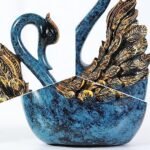 CECKQUE 2pcs Swan Statues Couple's Home Decorations for Living Room Decor and Accessories, Sculptures Home Decor for Coffee Table, Book Shelf Decor Accents (Blue) : Home & Kitchen - Image 6