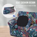 hyha Couch Cover, Loveseat Covers, Floral Pattern, Stretch, Printed, 3 Pieces, Sofa Slipcovers, for 2 Separate Cushion Couch Sofa, Washable Furniture Protector for Dogs(Loveseat, Paisley Floral) : Home & Kitchen - Image 2