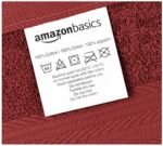 Amazon Basics Soft washcloths set , Absorbent Fade Resistant 100% Cotton washcloths 12-Pack (12" x 12"), Perfect face towels, fingertip towels, Crimson : Beauty & Personal Care - Image 4