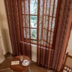 YJ YANJUN Brown Sheer Curtains 84 Inches Long 2 Panels Boho Crochet Lace Curtains with Tassel for Living Room Closet Door Rustic Privacy Bohemian Farmhouse Drapes W59 x L84 Caramel Brown/Mocha : Home & Kitchen - Image 6