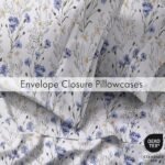 RUVANTI 100% Cotton Sheets – Queen Size Percale Bedding, Cooling & Breathable Floral Design, Durable with a Crisp, Soft & Comfortable Feel, 16" Deep Pocket, 4-Piece Set, Sweet Pea : Home & Kitchen - Image 6