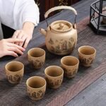 | Scizorito Landscape Tea Set, Ceramics Teapot with Handle, Practical for Home or Office, 6 Large Cups with Gift Box, Suitable for Father's Day, Birthday, Graduation Season Tea Sets - Image 3