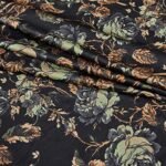 StangH Black Velvet Curtains 84 inches Long - Printed Floral Design Home Decoration Luxury Thermal Insulated Blackout Window Treatment Set for Living Room, 52x84-inch, 2 Panels : Home & Kitchen - Image 2